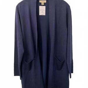 Appleseeds Navy Cardigan Sweater NWT